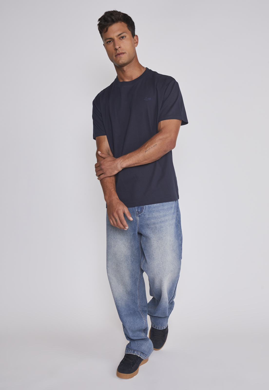 Polera Hombre Basic Azul Sioux 3