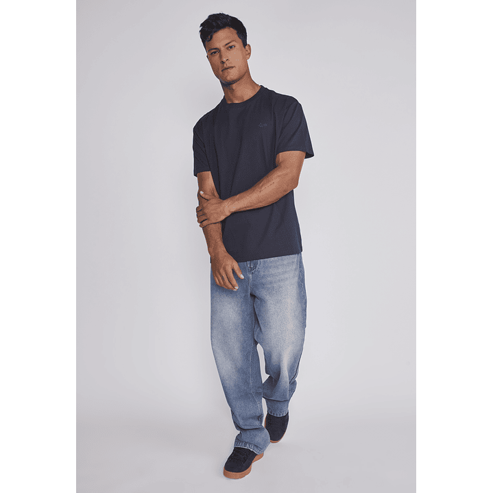 Polera Hombre Basic Azul Sioux 3