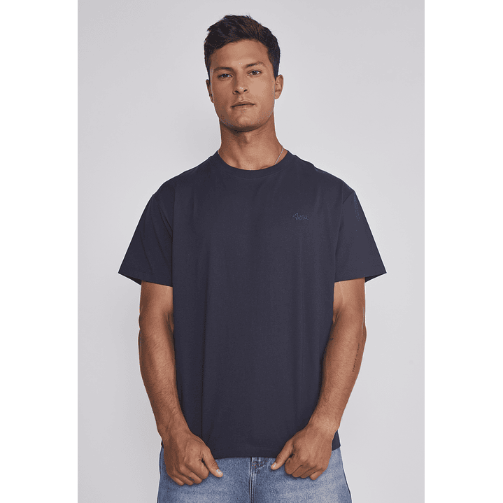 Polera Hombre Basic Azul Sioux 1