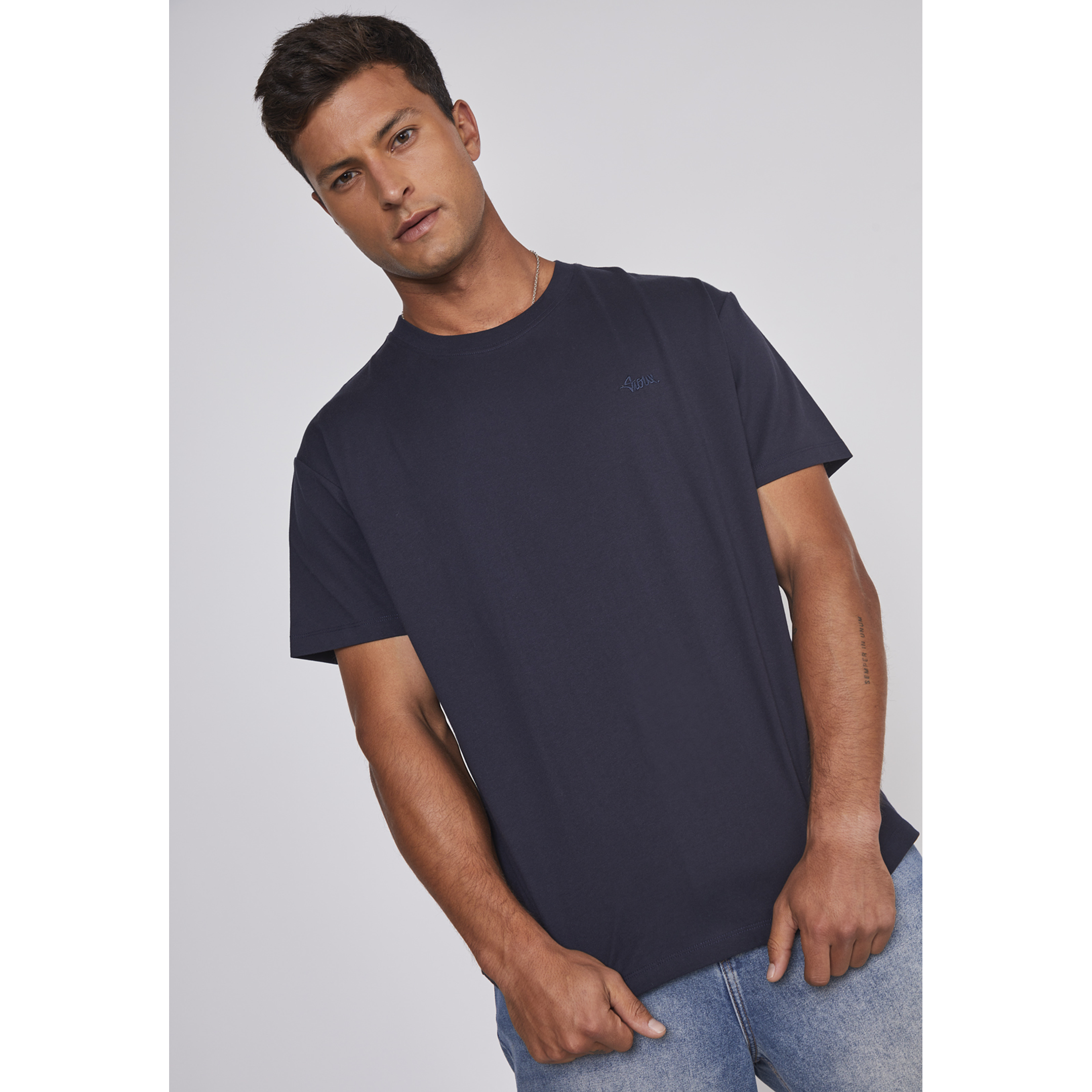 Polera Hombre Basic Azul Sioux 5