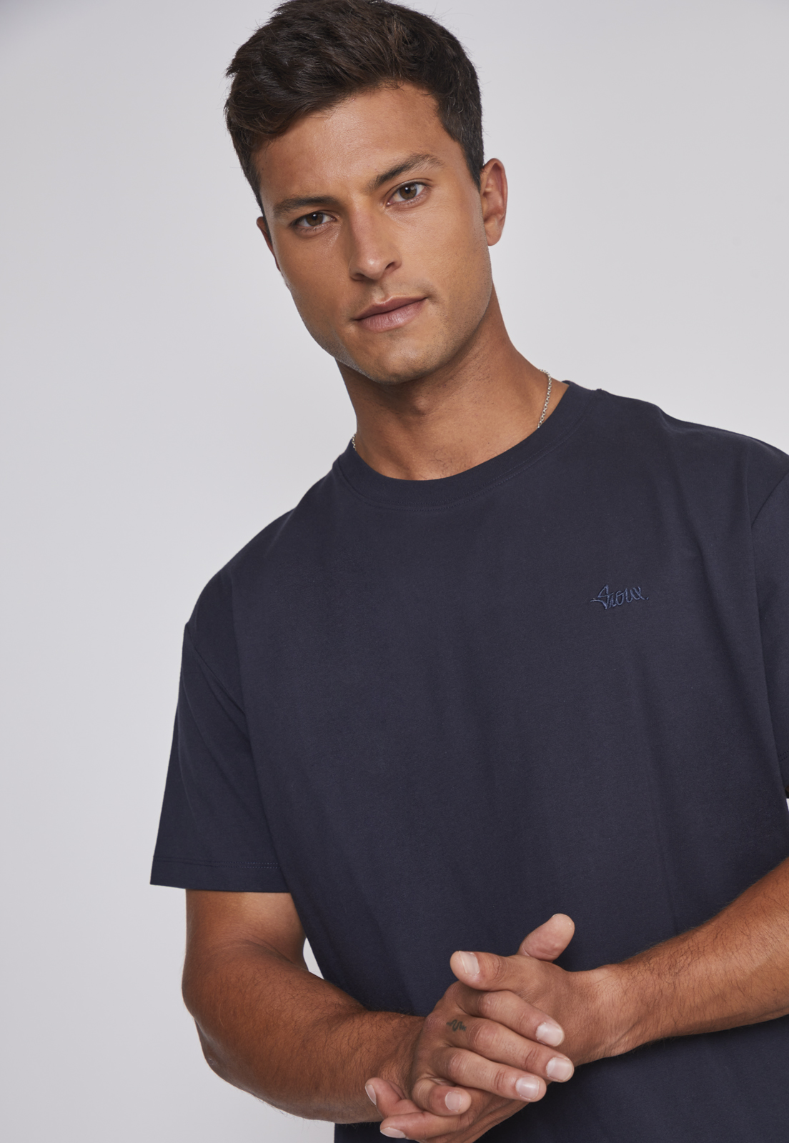Polera Hombre Basic Azul Sioux 4