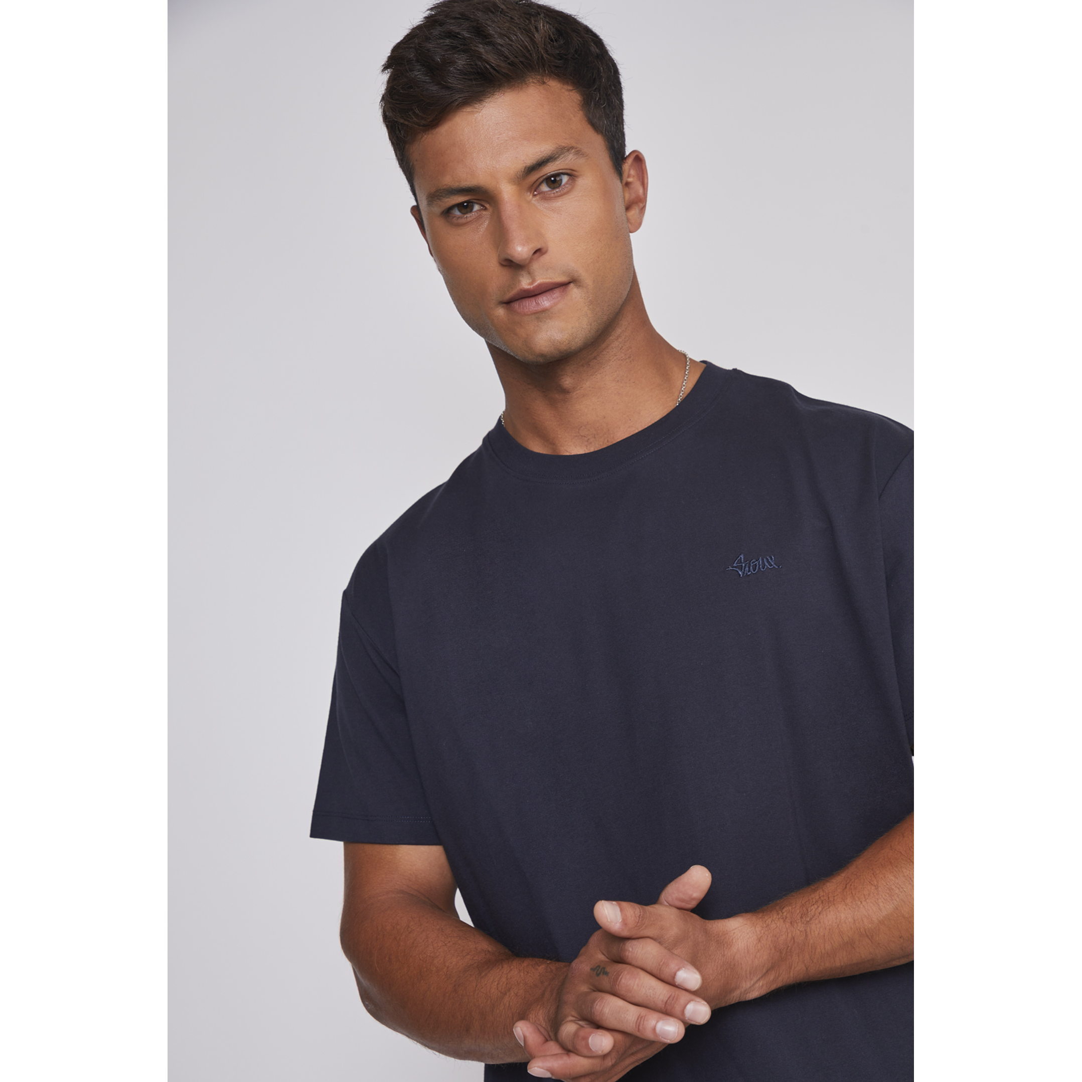 Polera Hombre Basic Azul Sioux 4