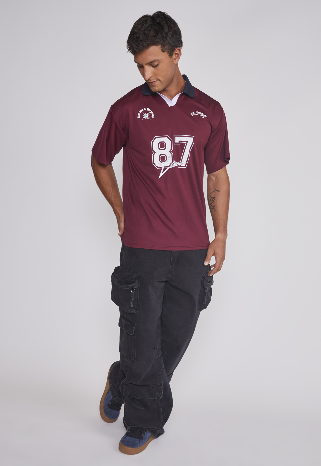 Jeans Hombre Multicargo 3D Cierres Negro Sioux 3