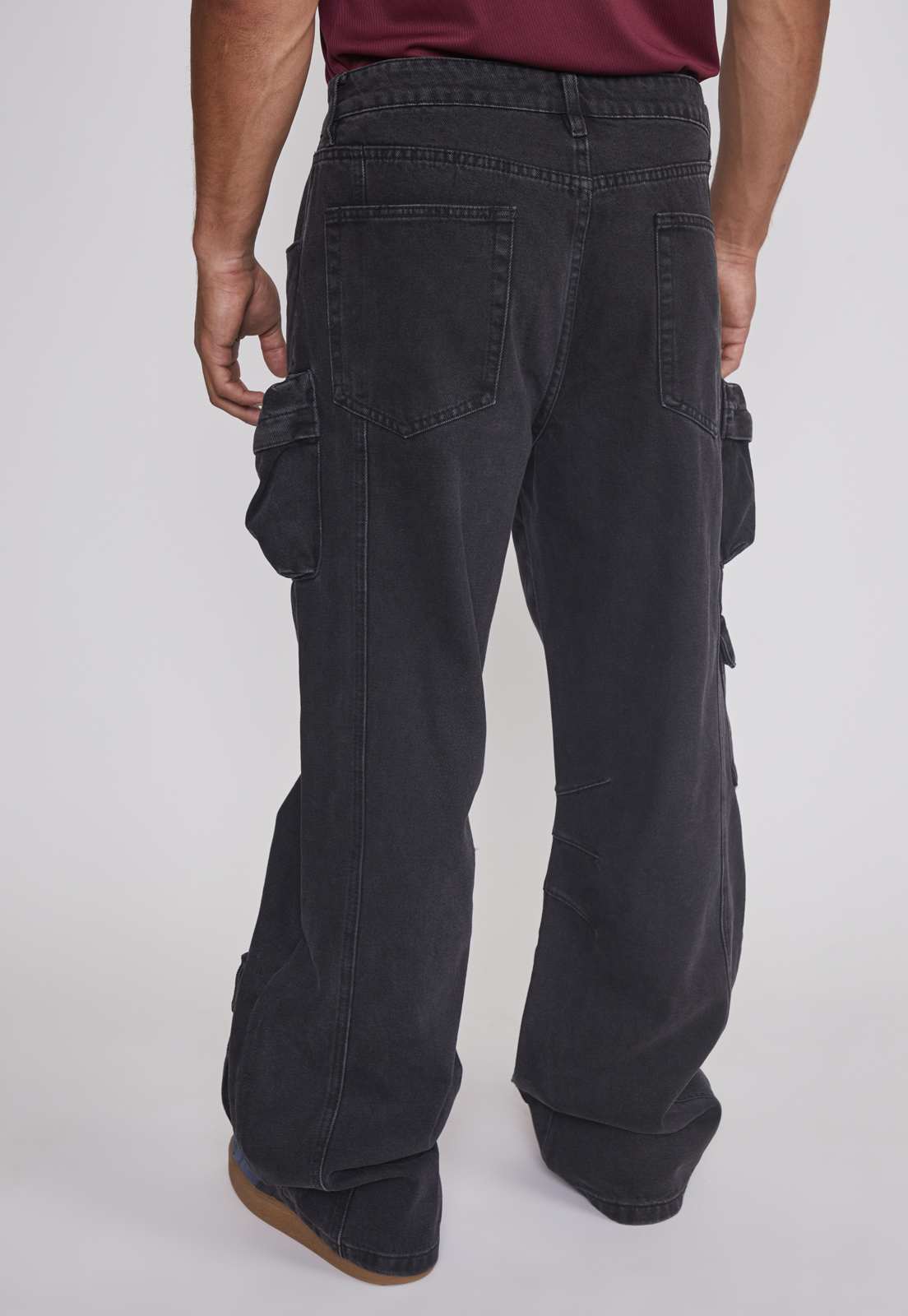 Jeans Hombre Multicargo 3D Cierres Negro Sioux 2