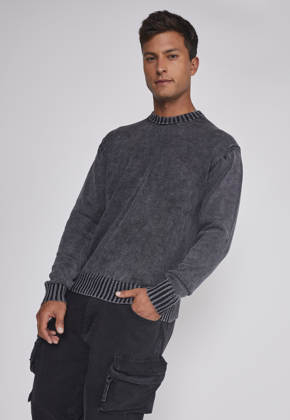 Sweater Hombre Lavado Gris Sioux 5