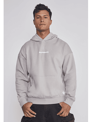 Polerón Hombre Lavado 3D Gris Sioux