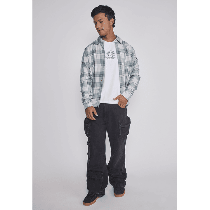 Camisa Hombre Escoces Bolsillo Verde Sioux 3