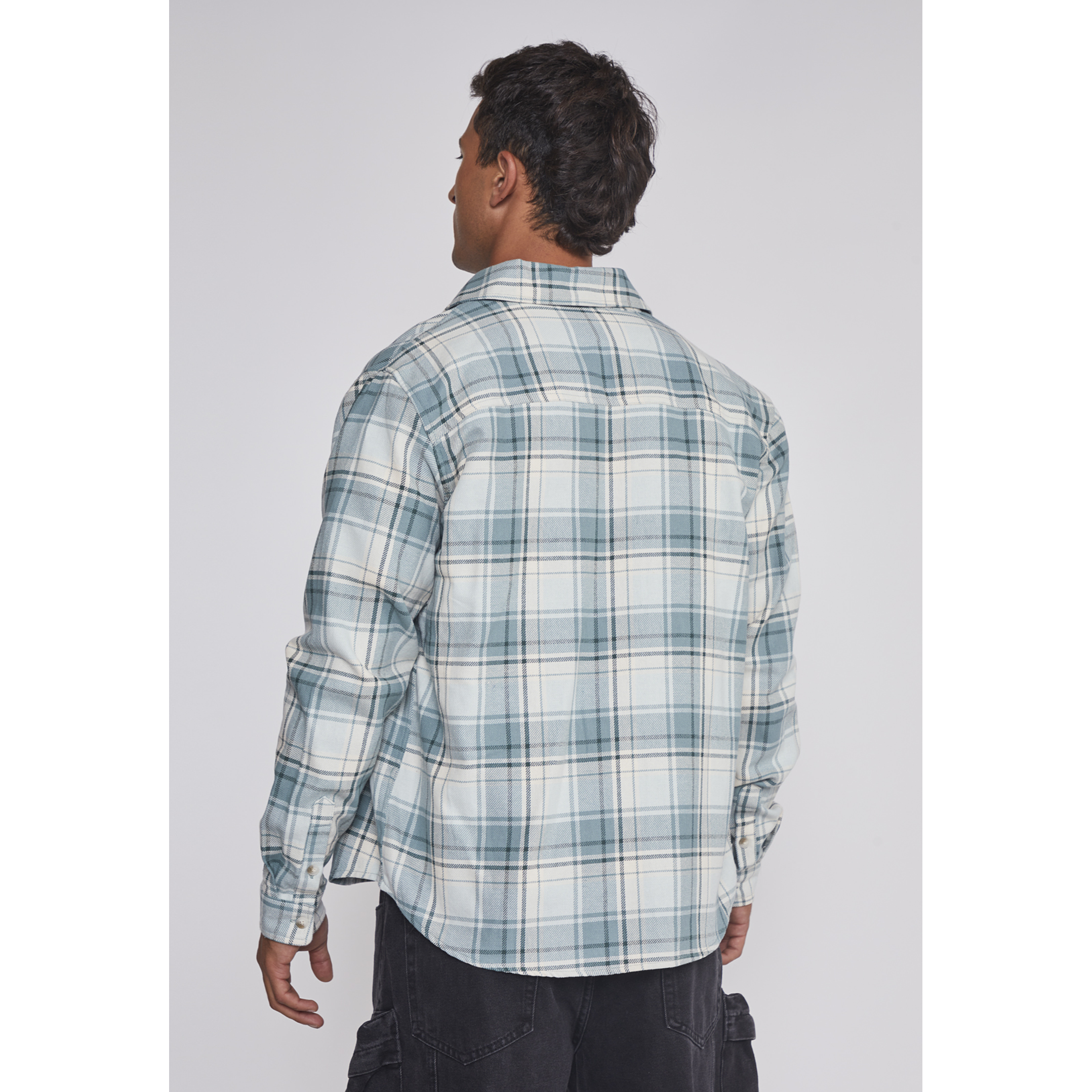 Camisa Hombre Escoces Bolsillo Verde Sioux 2