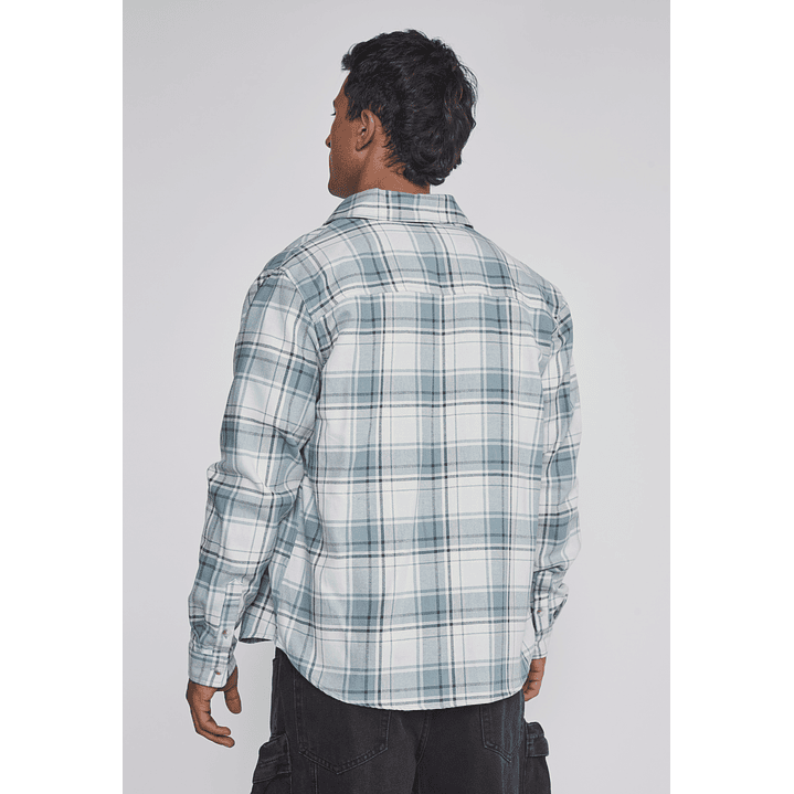 Camisa Hombre Escoces Bolsillo Verde Sioux 2