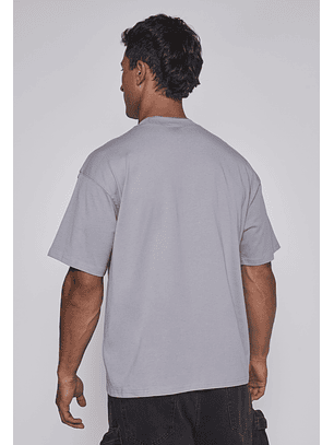 Polera Hombre Bordado Gris Sioux