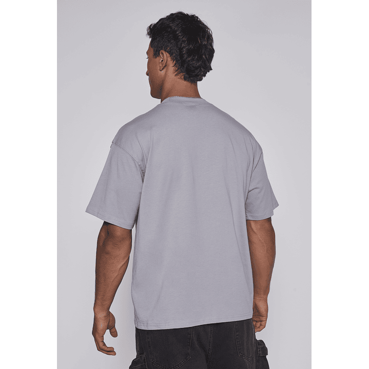 Polera Hombre Bordado Gris Sioux 2