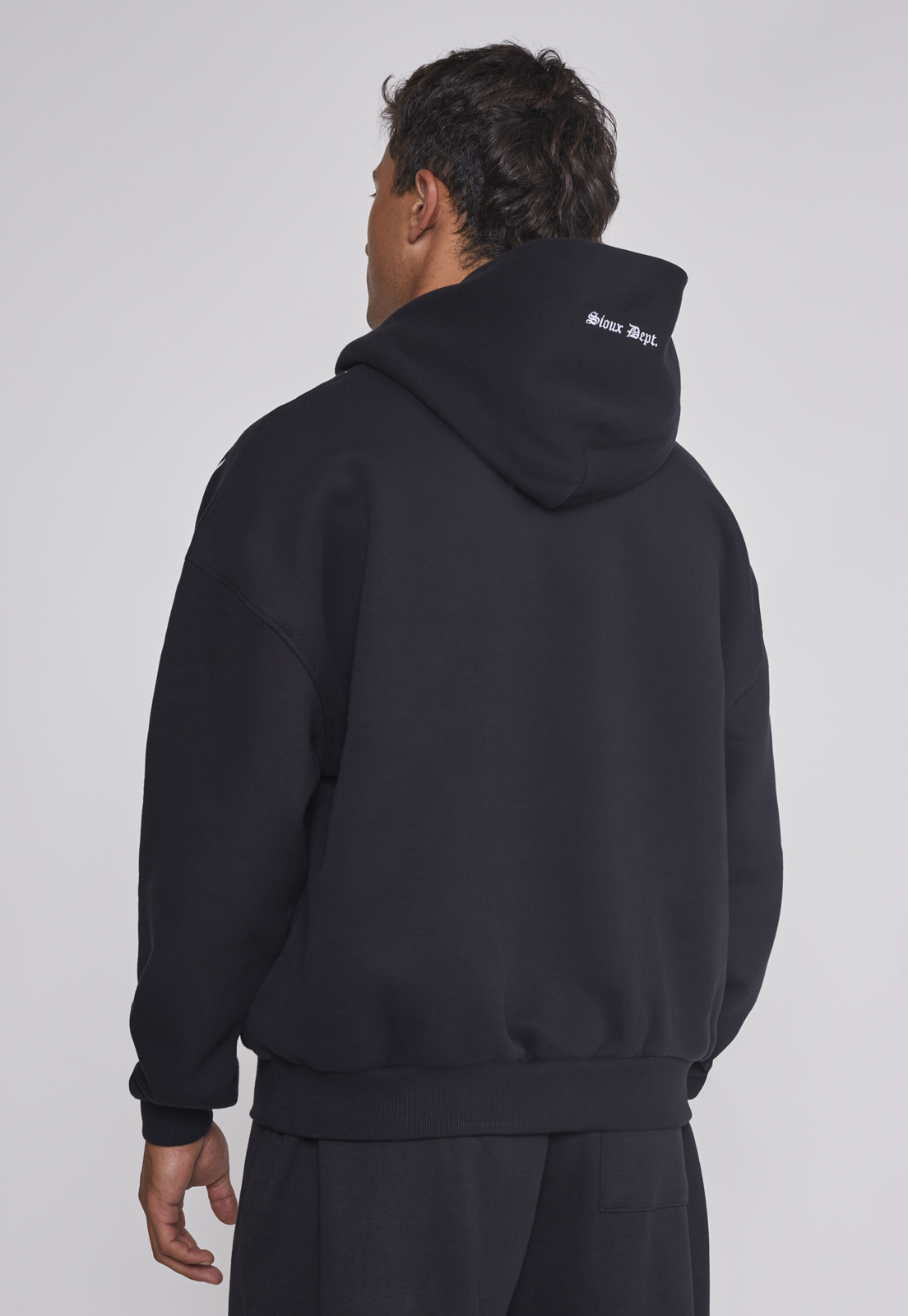 Polerón Hombre 3D Relaxed Negro Sioux 2