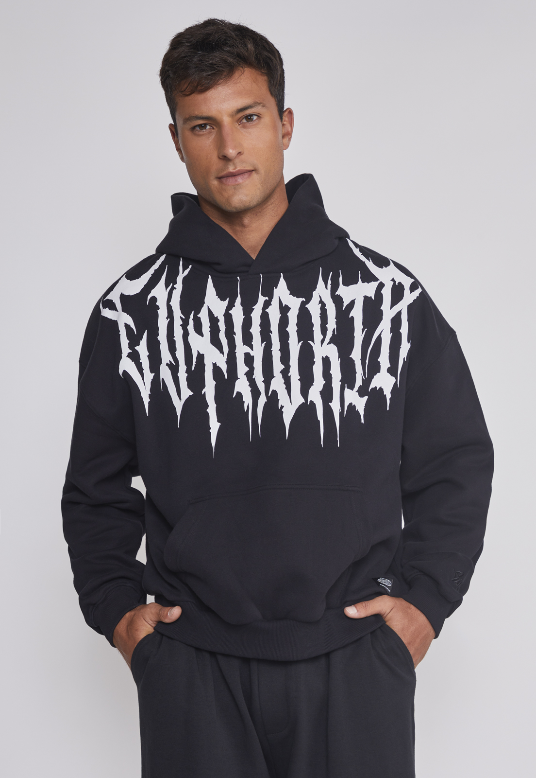 Polerón Hombre 3D Relaxed Negro Sioux 1