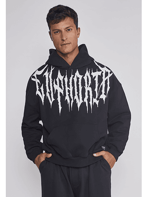 Polerón Hombre 3D Relaxed Negro Sioux