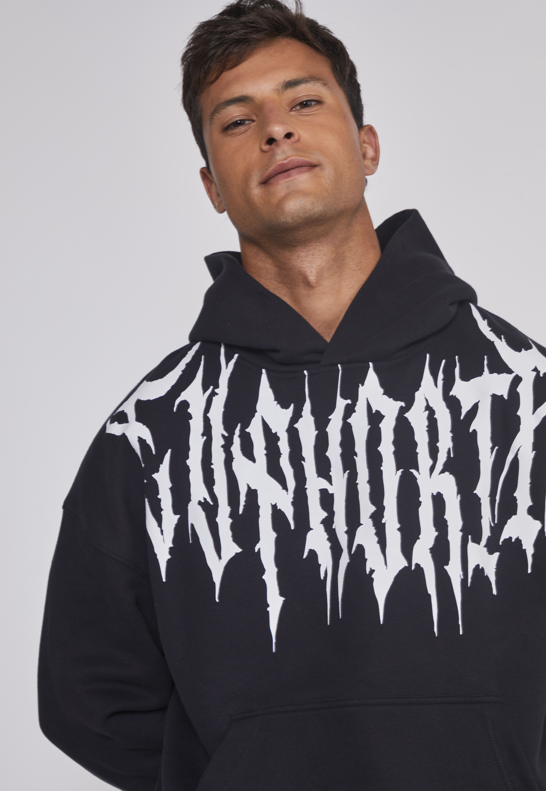 Polerón Hombre 3D Relaxed Negro Sioux 4