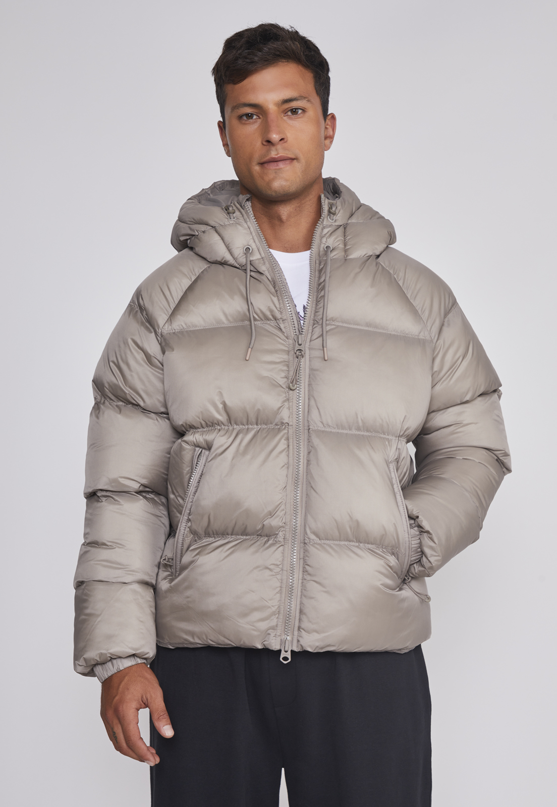 Parka Hombre Puffa Pluma Beige Sioux 1