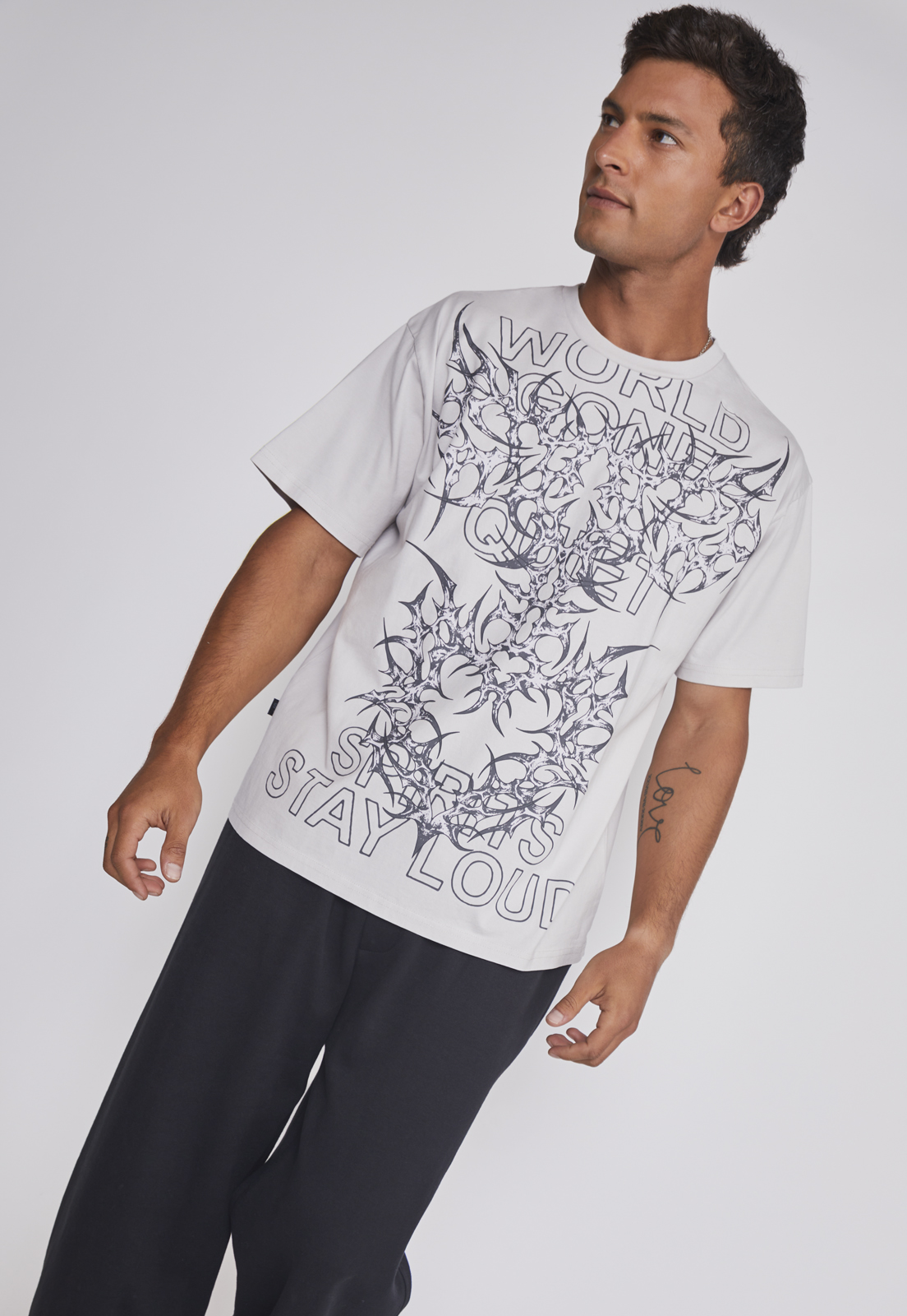 Polera Hombre Death Delantero Beige Sioux 5