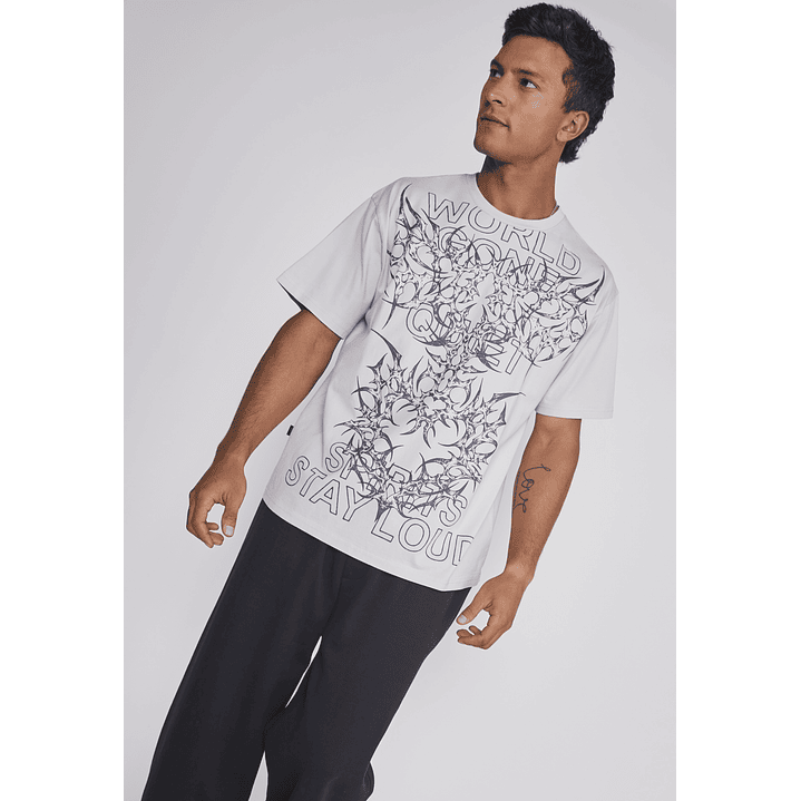 Polera Hombre Death Delantero Beige Sioux 5