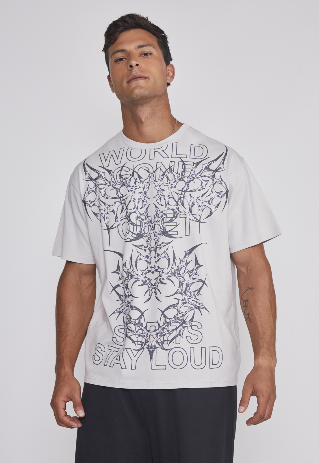 Polera Hombre Death Delantero Beige Sioux 1