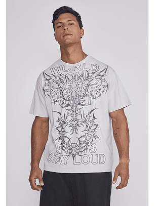 Polera Hombre Death Delantero Beige Sioux