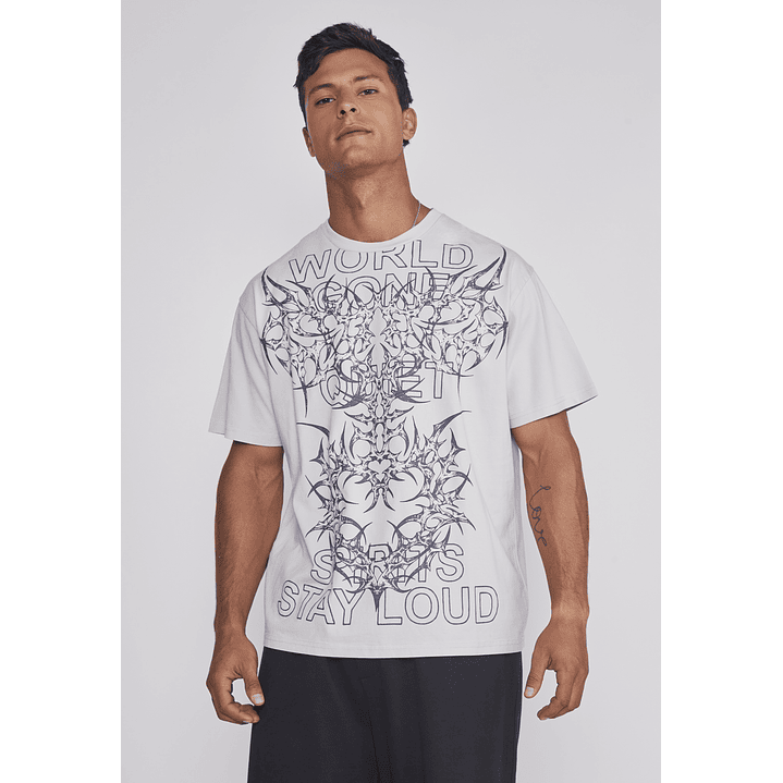 Polera Hombre Death Delantero Beige Sioux 1