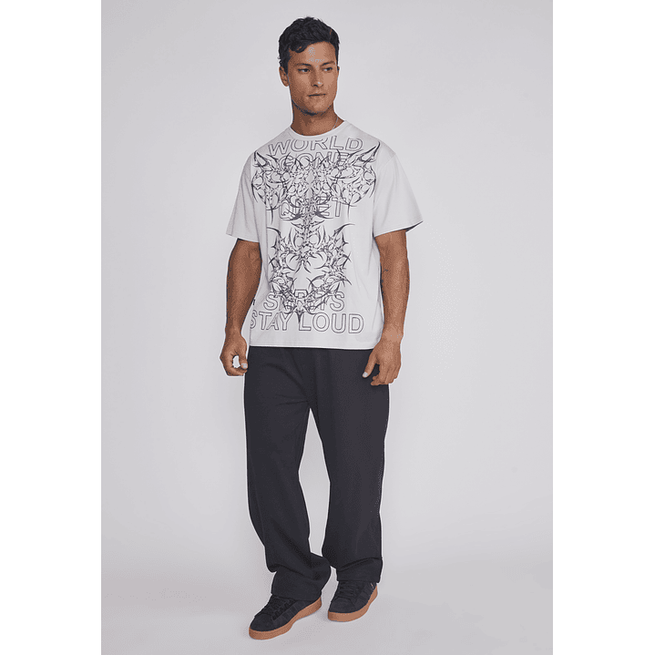 Polera Hombre Death Delantero Beige Sioux 3