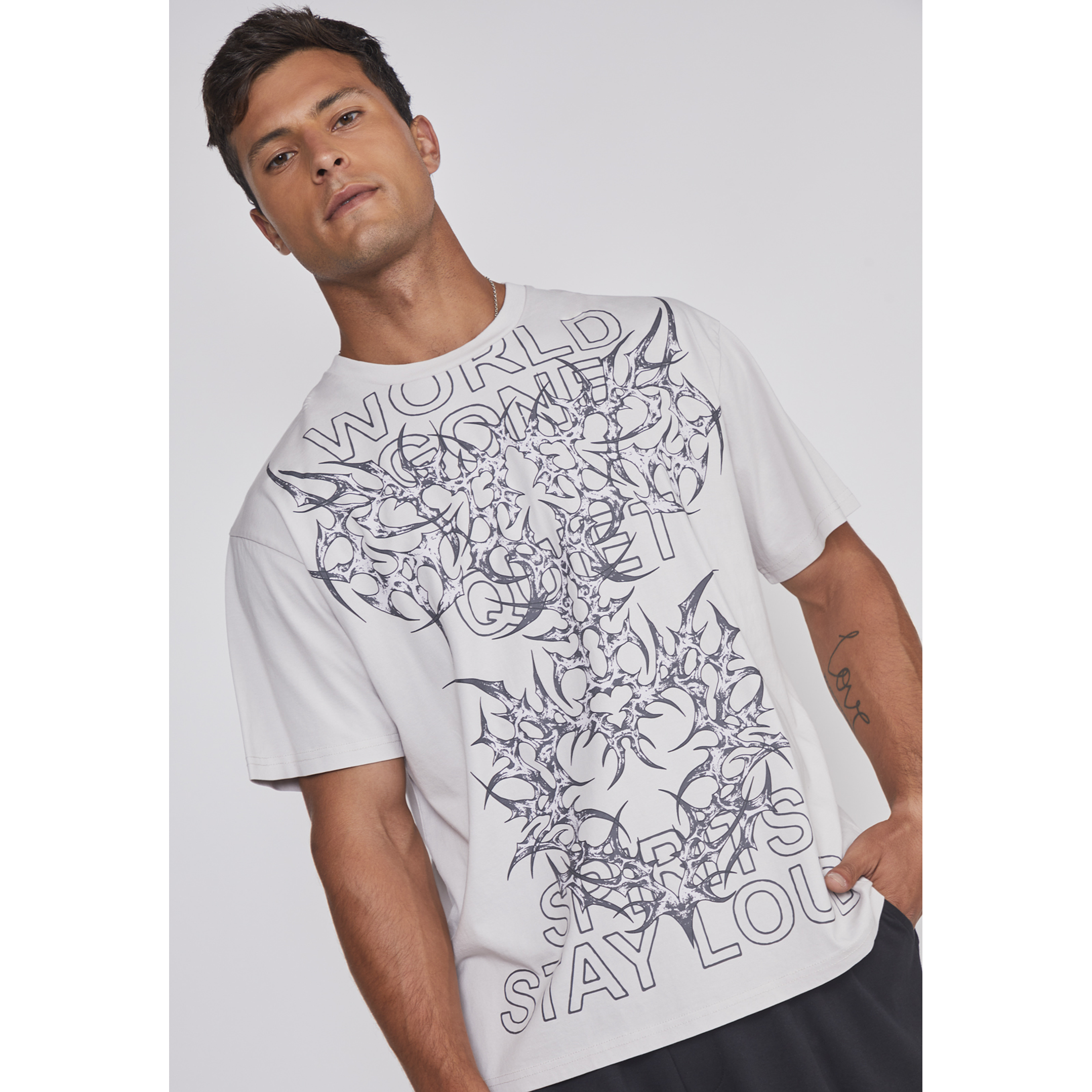 Polera Hombre Death Delantero Beige Sioux 4