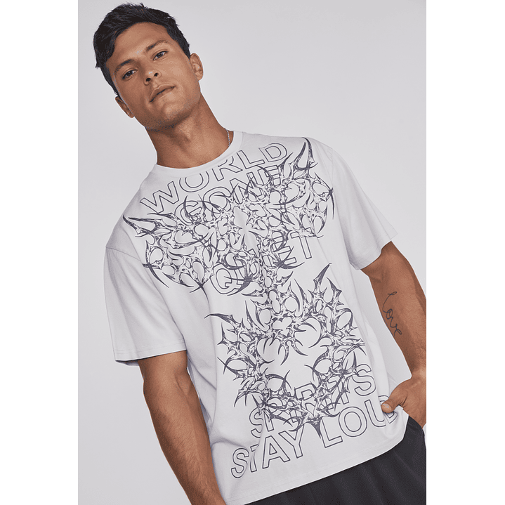 Polera Hombre Death Delantero Beige Sioux 4