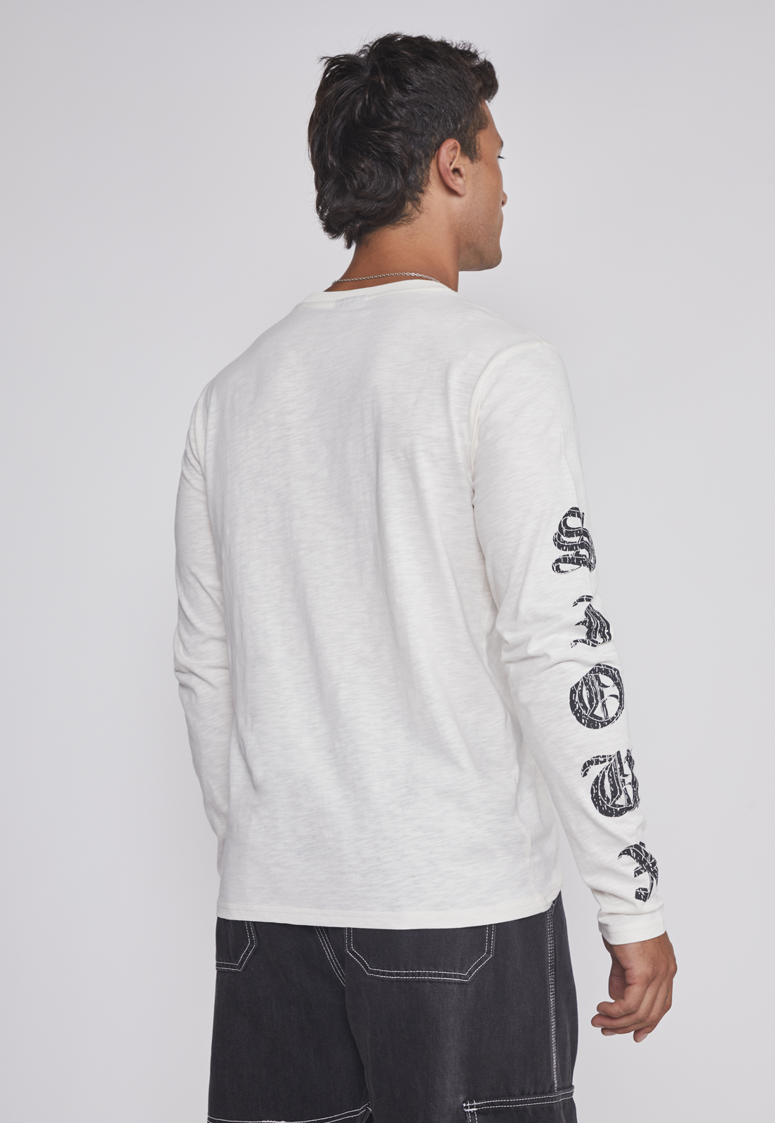 Polera Hombre Estampada Brazos Blanco Sioux 2