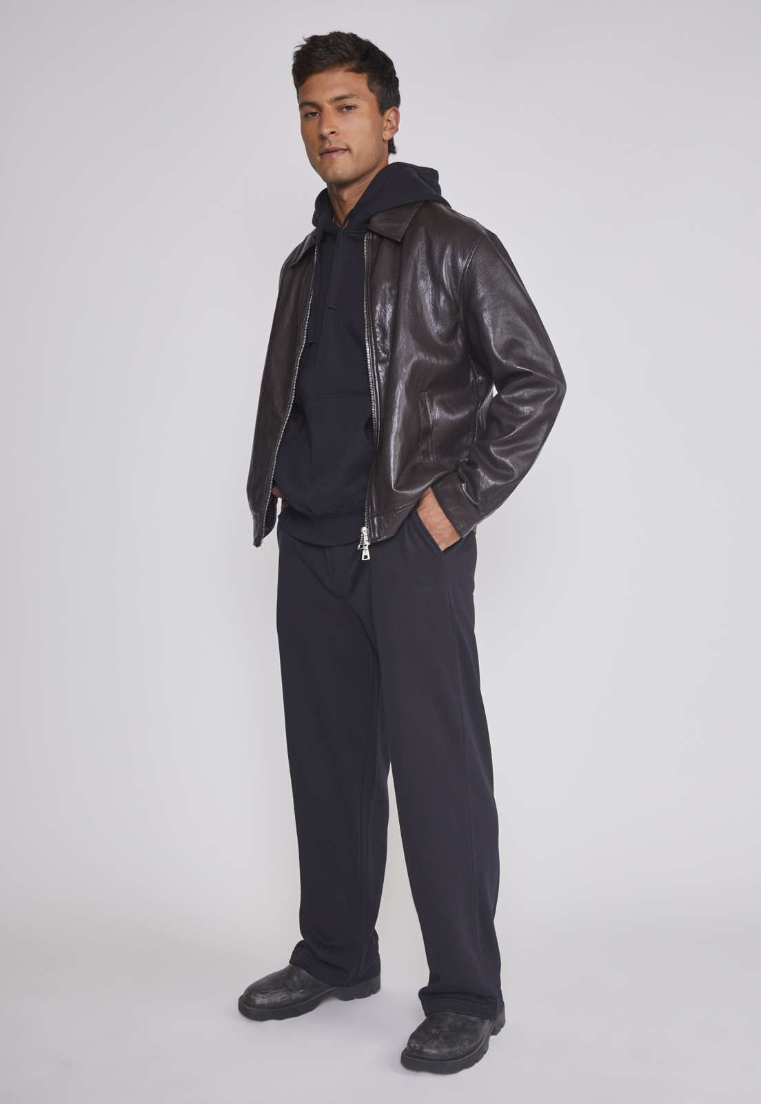 Pantalón Buzo Hombre Wide Leg Negro Sioux 3