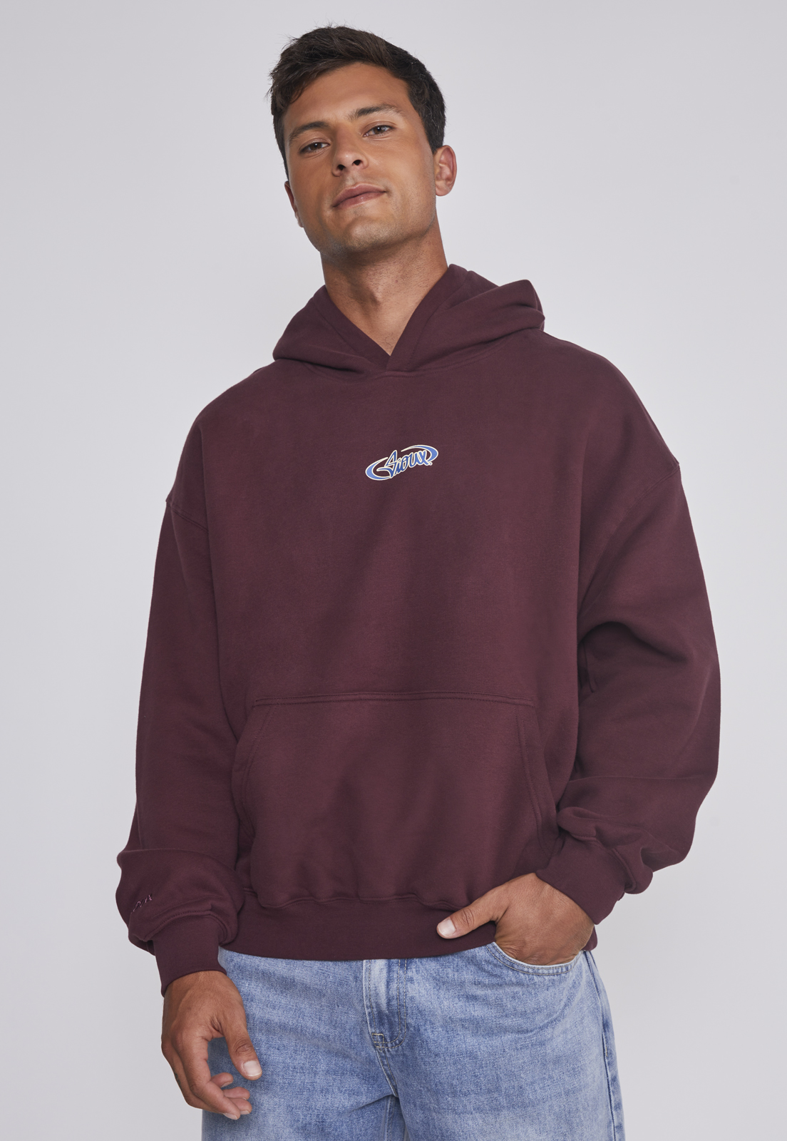 Polerón Hombre Relaxed Burdeo Sioux 1