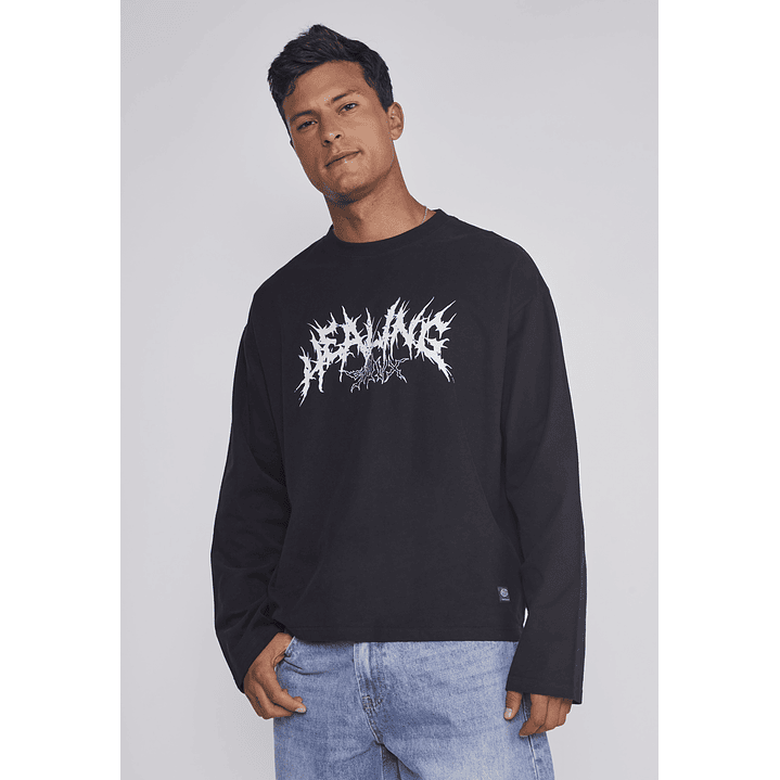 Polera Hombre Death Moda Negro Sioux 1