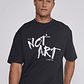 Polera Hombre Relaxed Graffitti Negro Sioux - Miniatura 1