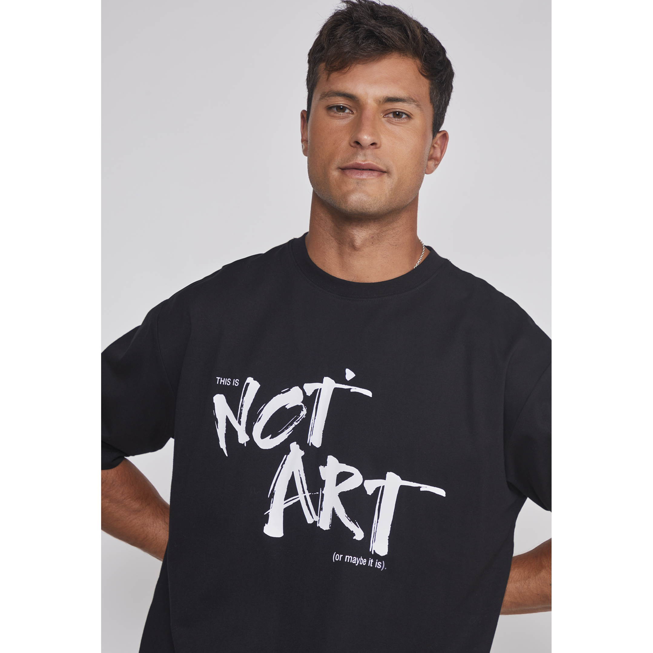 Polera Hombre Relaxed Graffitti Negro Sioux 4