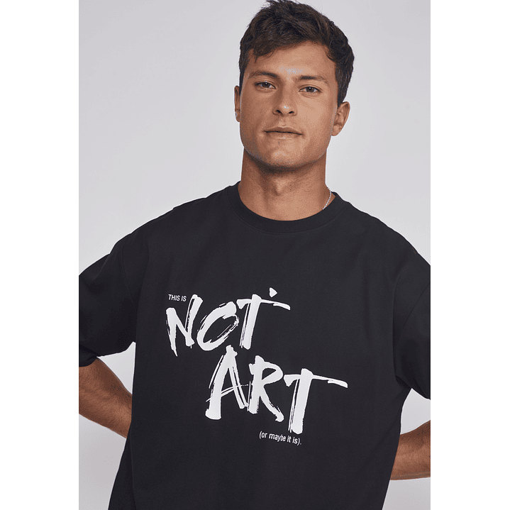 Polera Hombre Relaxed Graffitti Negro Sioux 4