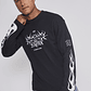 Polera Hombre Llamas Negro Sioux - Miniatura 5