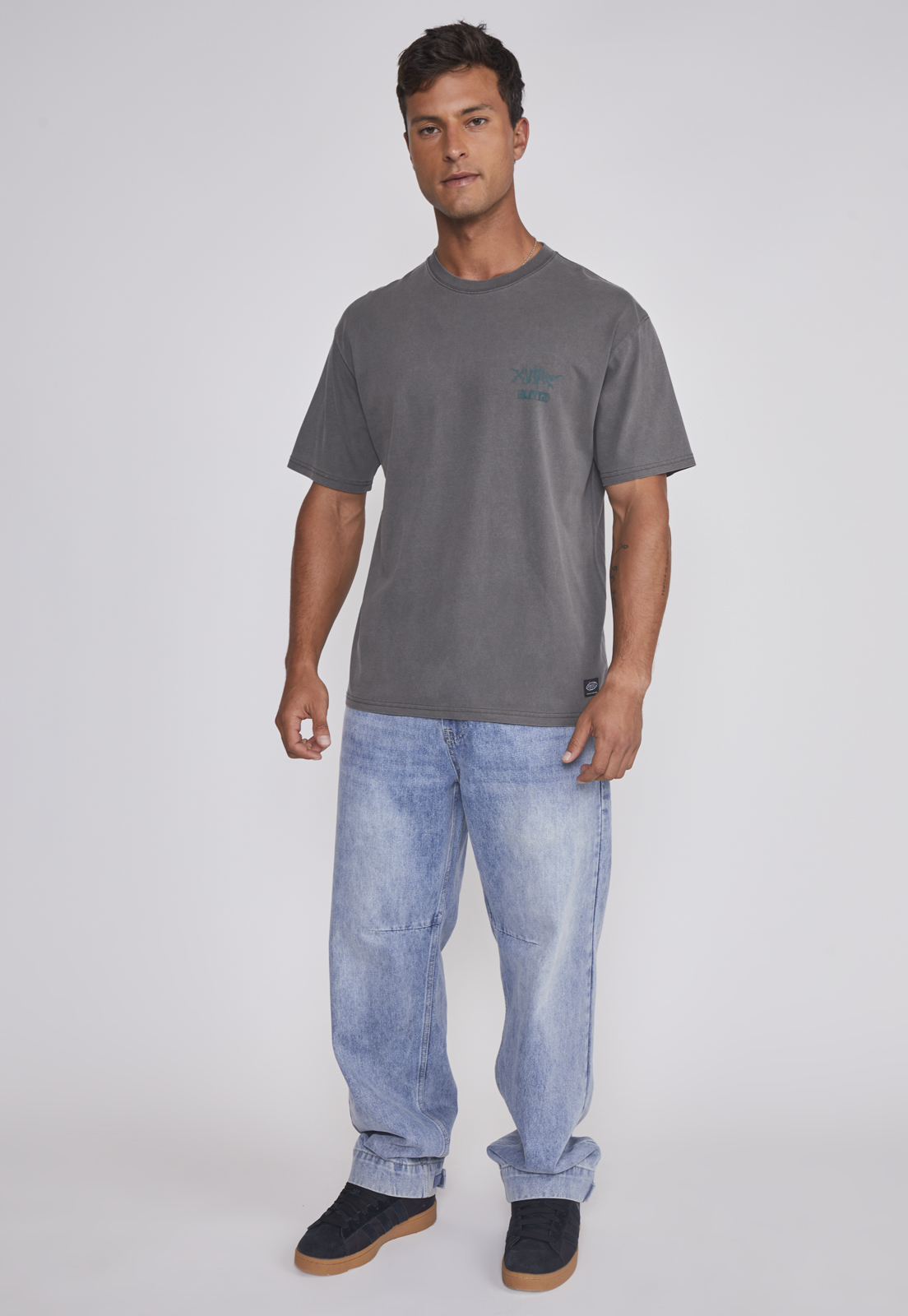 Polera Hombre Lavada Dinosaurio Café Sioux 3