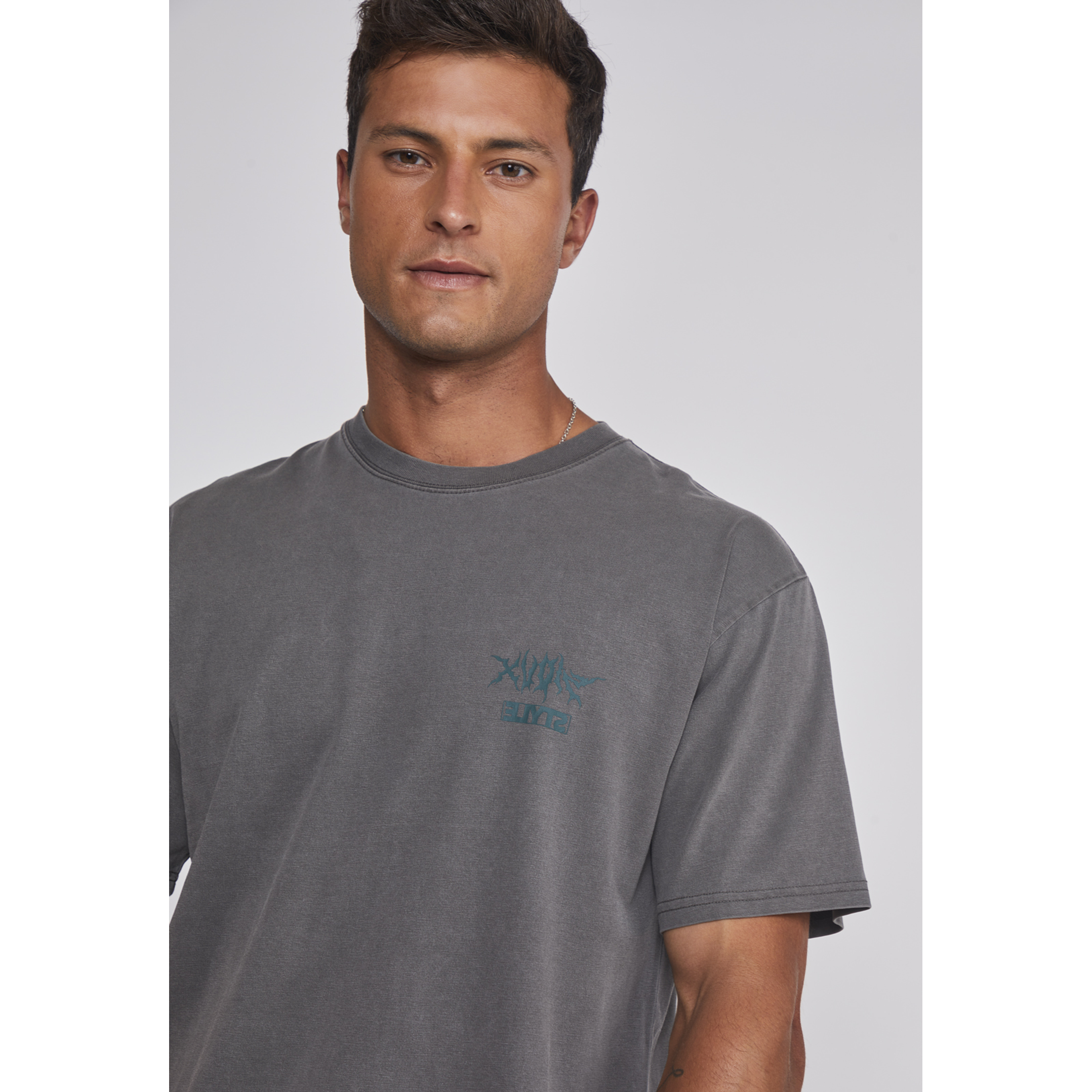 Polera Hombre Lavada Dinosaurio Café Sioux 4