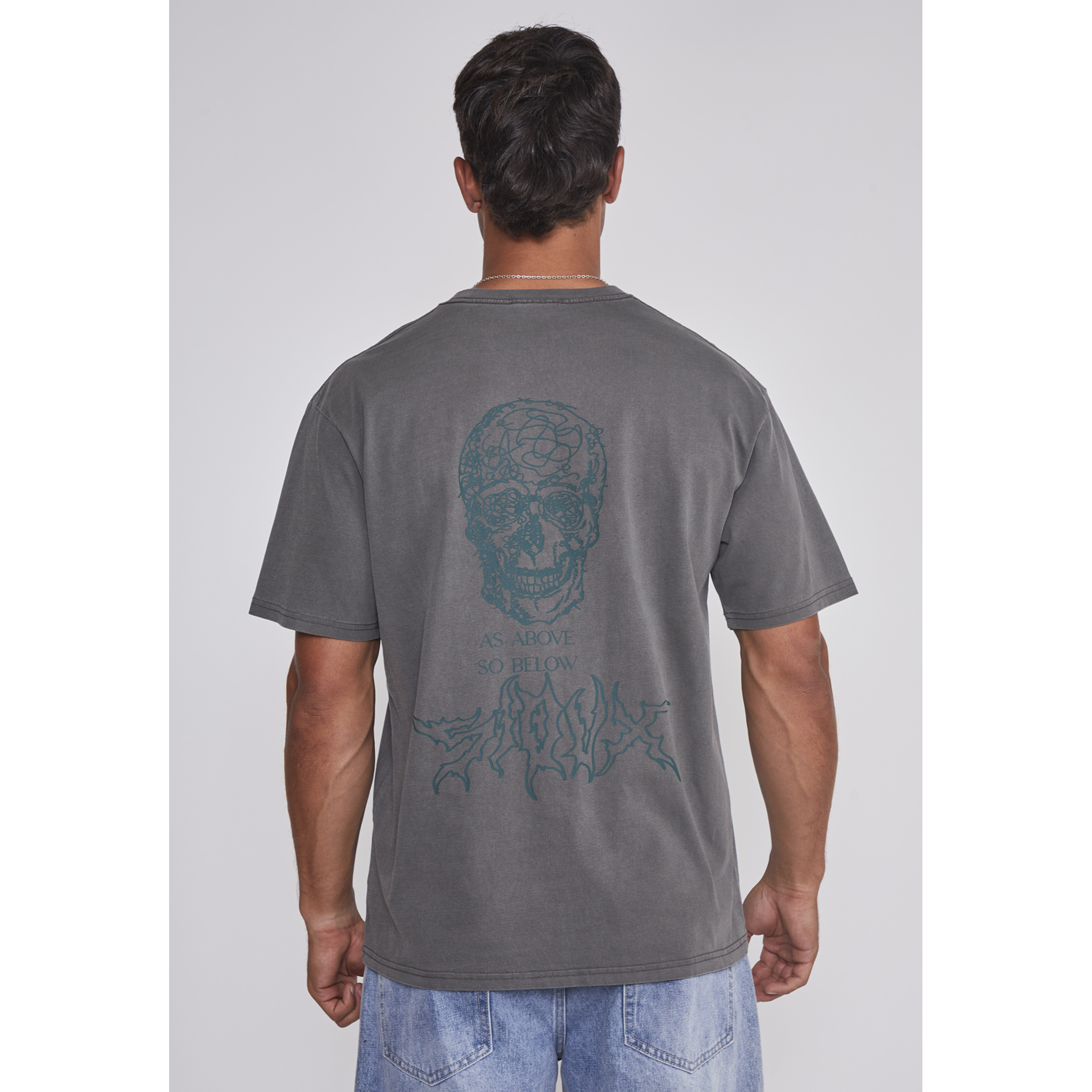 Polera Hombre Lavada Dinosaurio Café Sioux 2