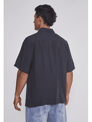 Camisa Hombre Relaxed 2 Bolsillos Negro Sioux