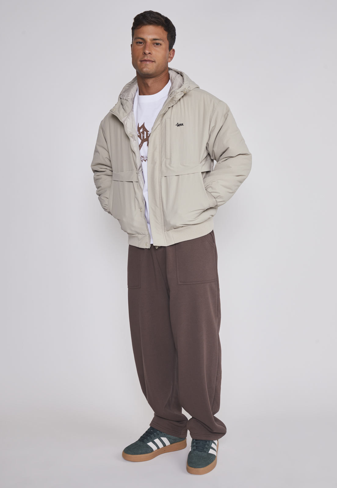 Pantalón Buzo Hombre Balloon Bolsillos Café Sioux 3