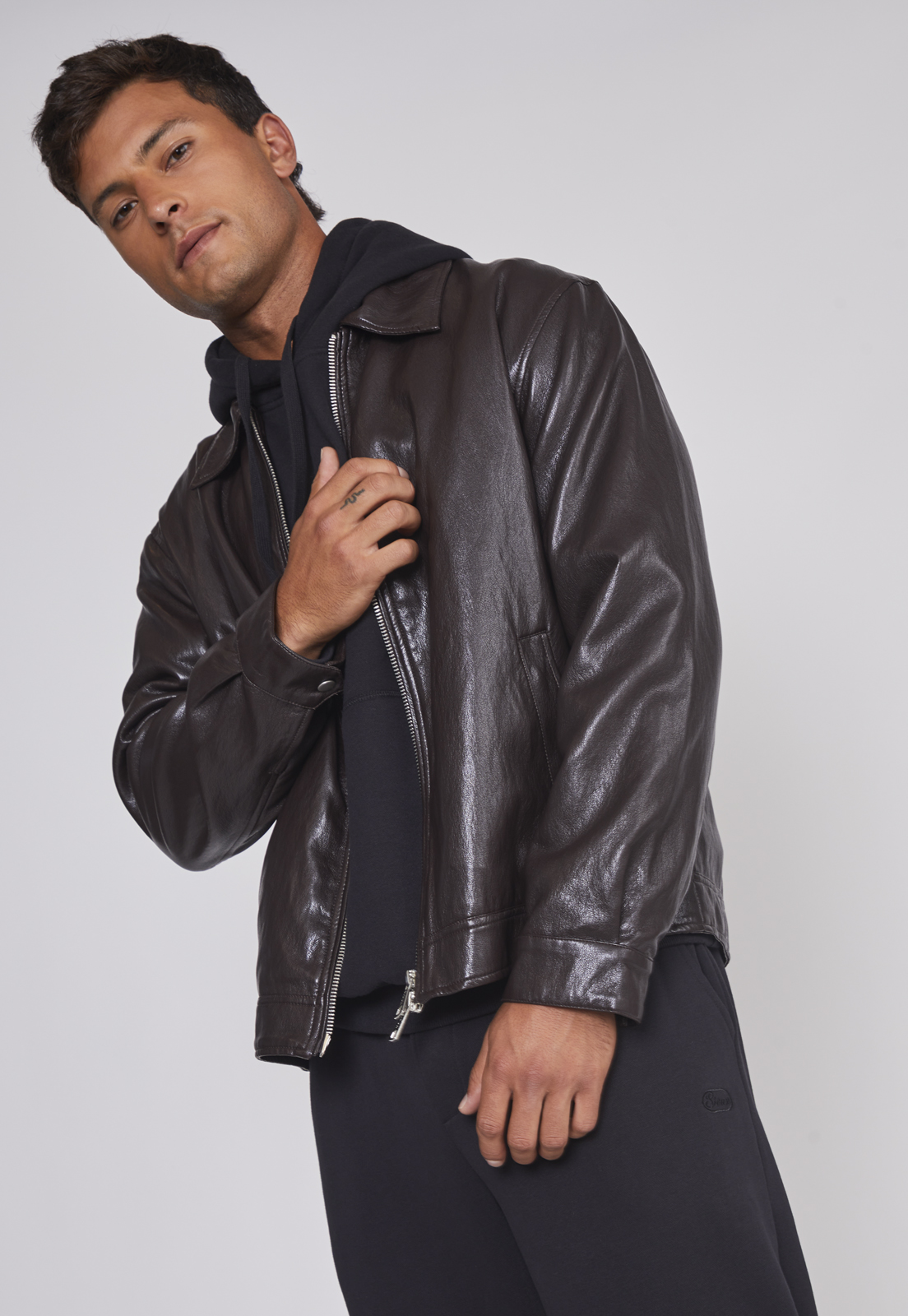 Chaqueta Hombre Eco Cuero Café Sioux 5