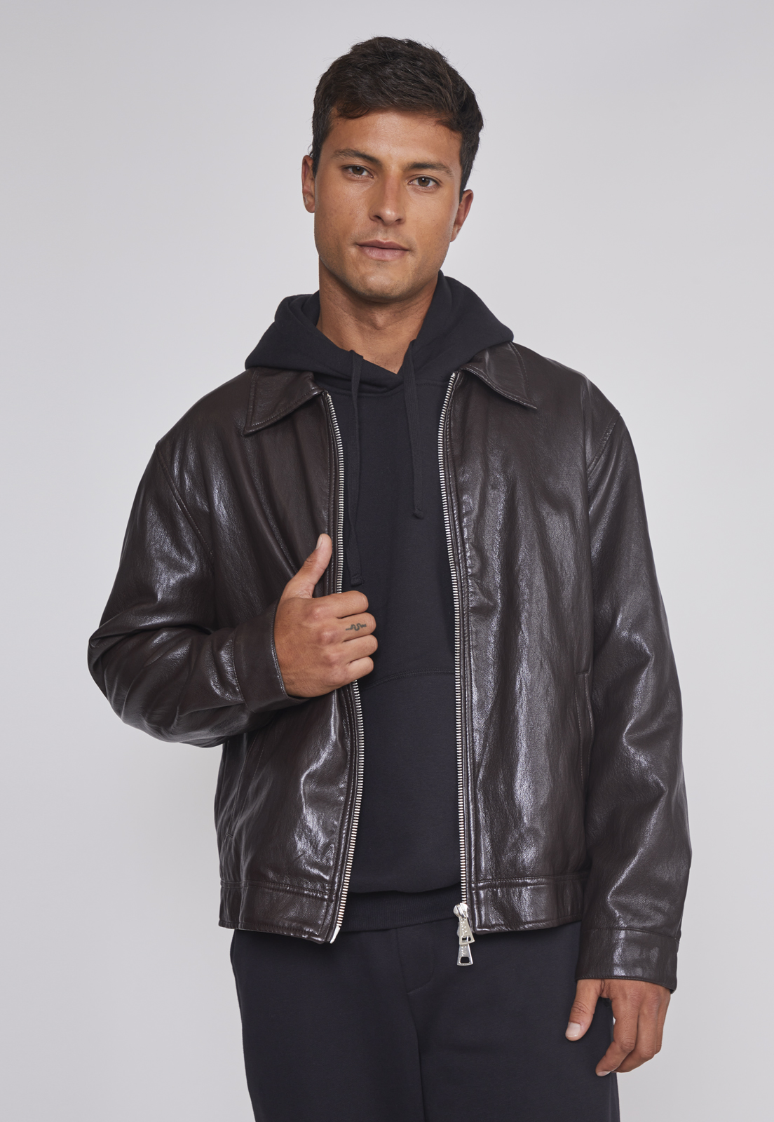 Chaqueta Hombre Eco Cuero Café Sioux 1