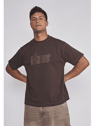 Polera Hombre Parche Café Sioux