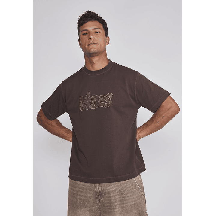 Polera Hombre Parche Café Sioux 1
