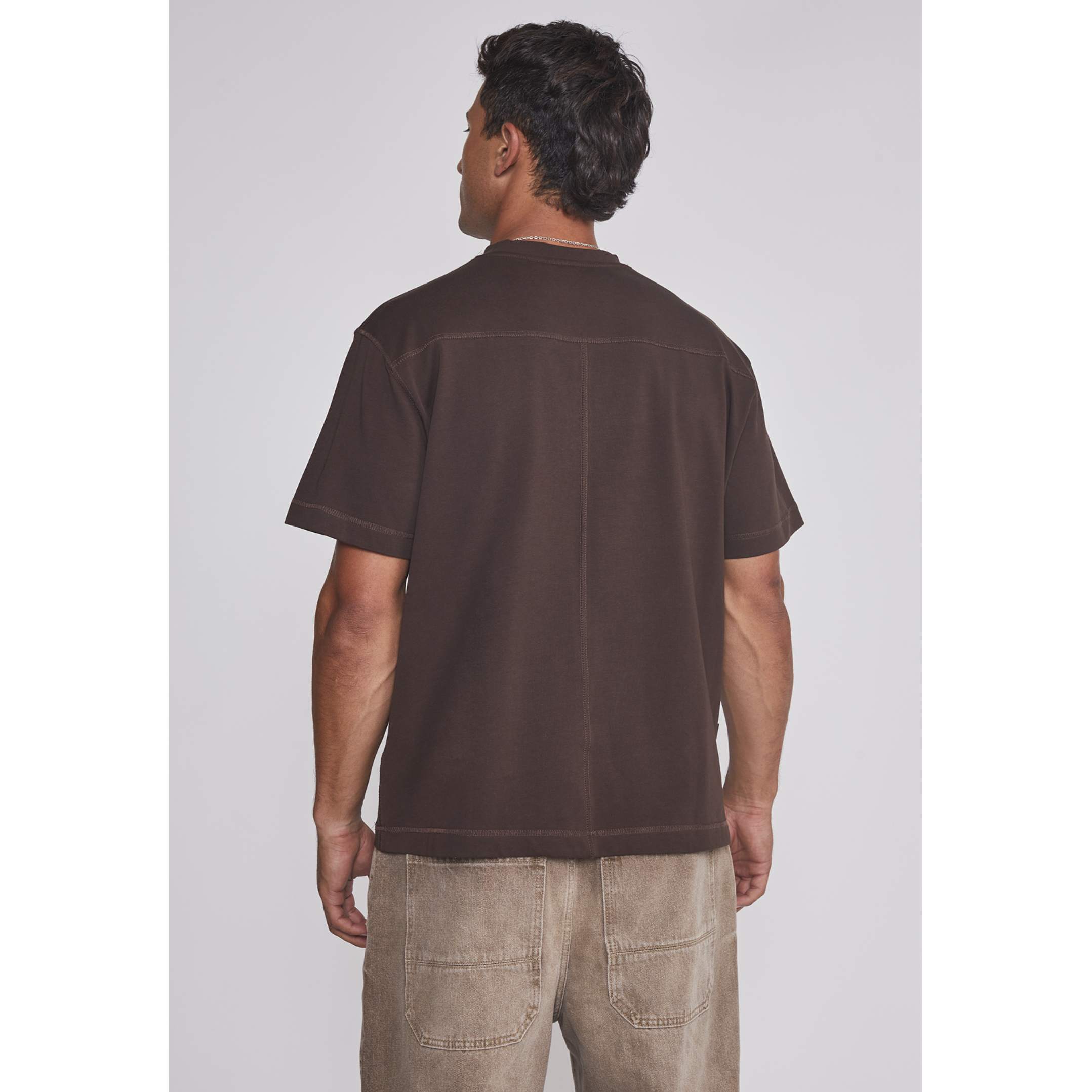 Polera Hombre Parche Café Sioux 2