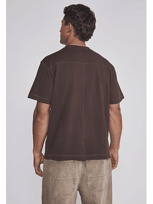 Polera Hombre Parche Café Sioux