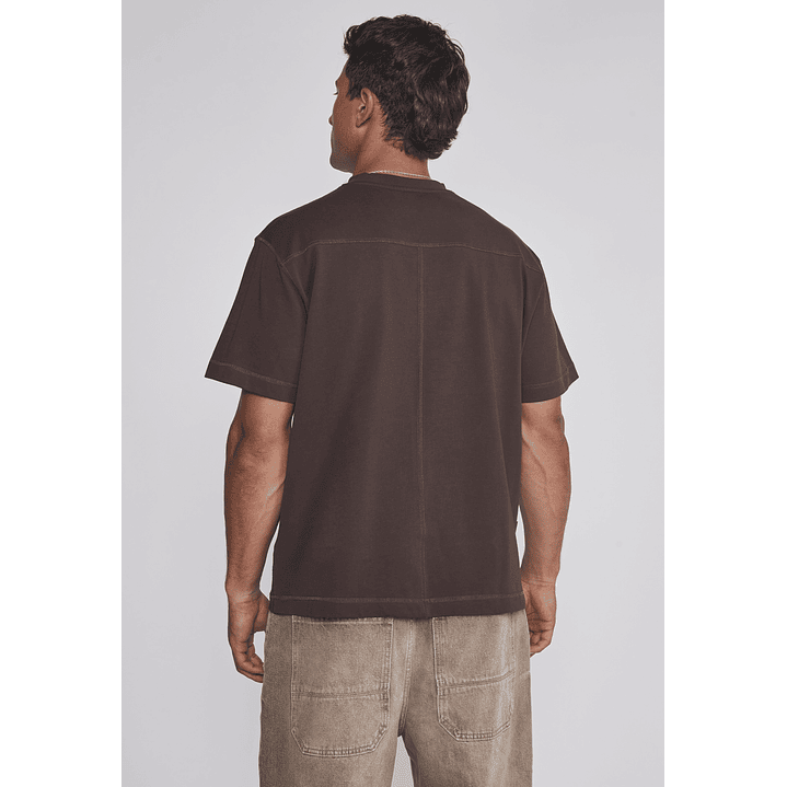 Polera Hombre Parche Café Sioux 2