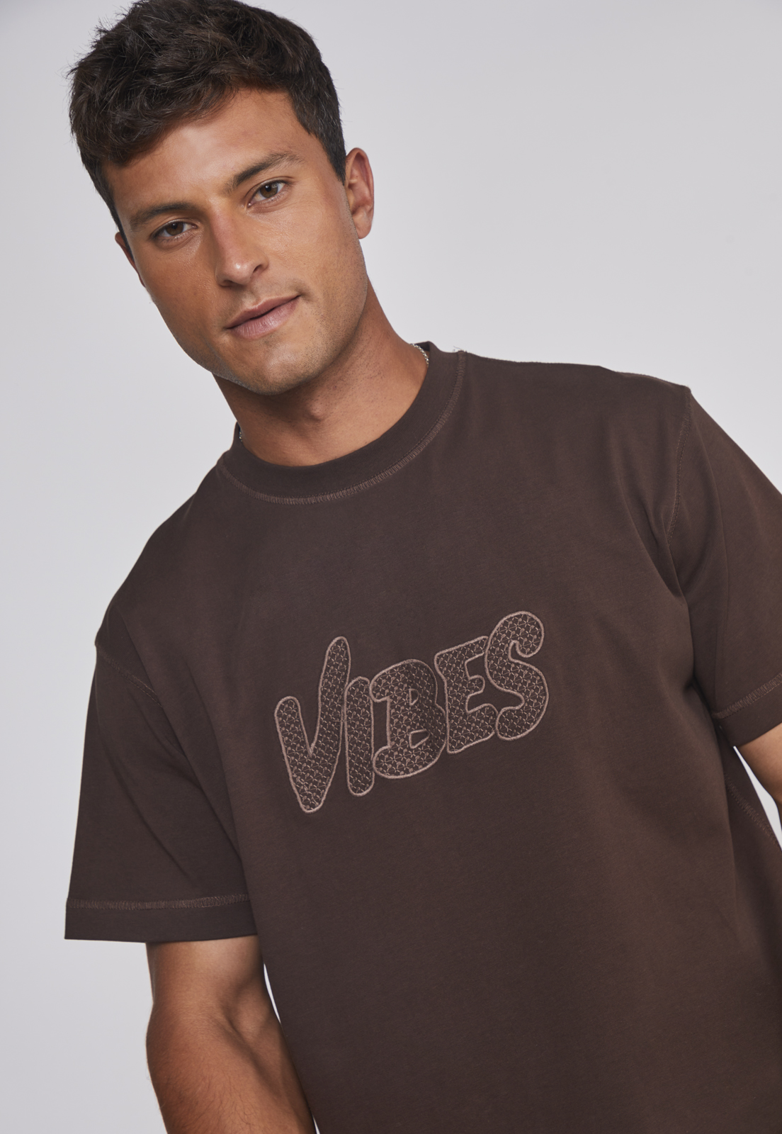 Polera Hombre Parche Café Sioux 4