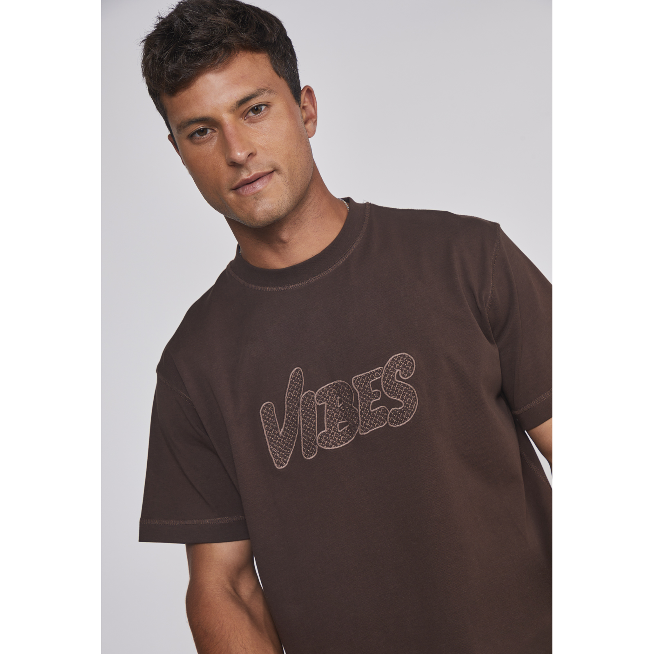 Polera Hombre Parche Café Sioux 4